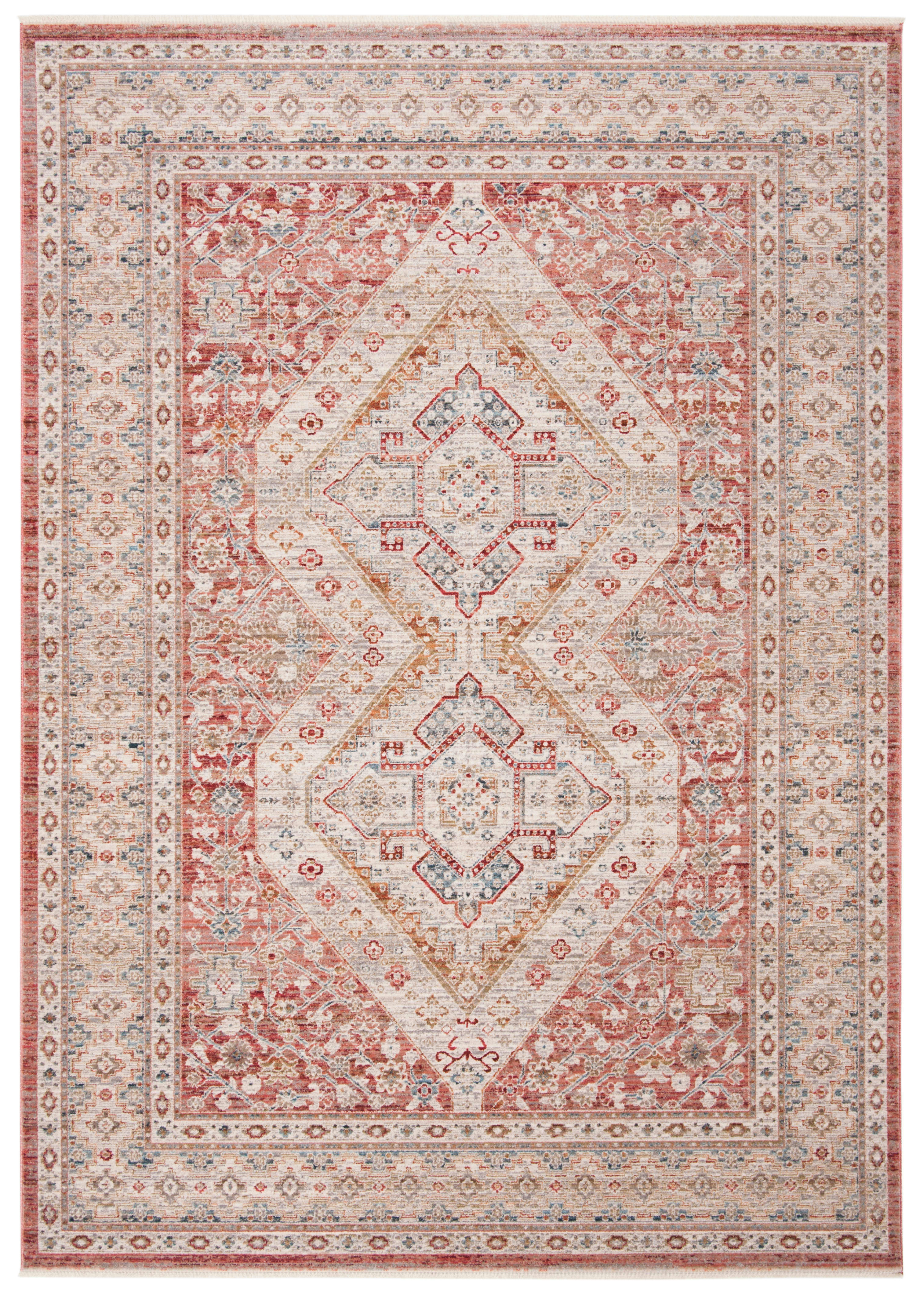 KENITRA - Tapis de salon interieur en rose & gris, 152 x 244 cm