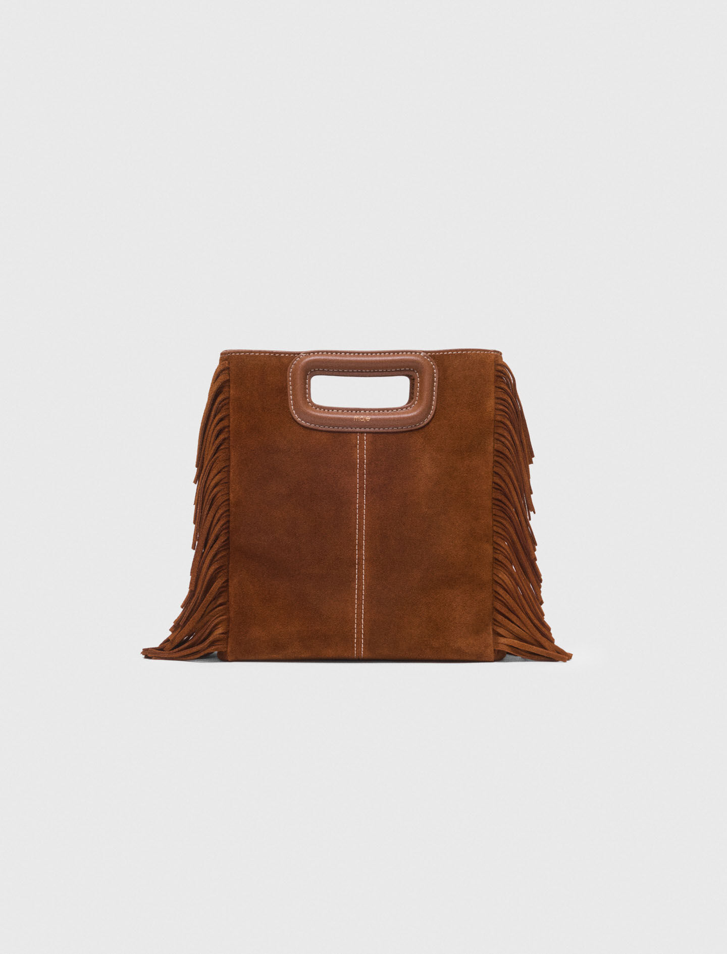 Sac M en suède surpiquée