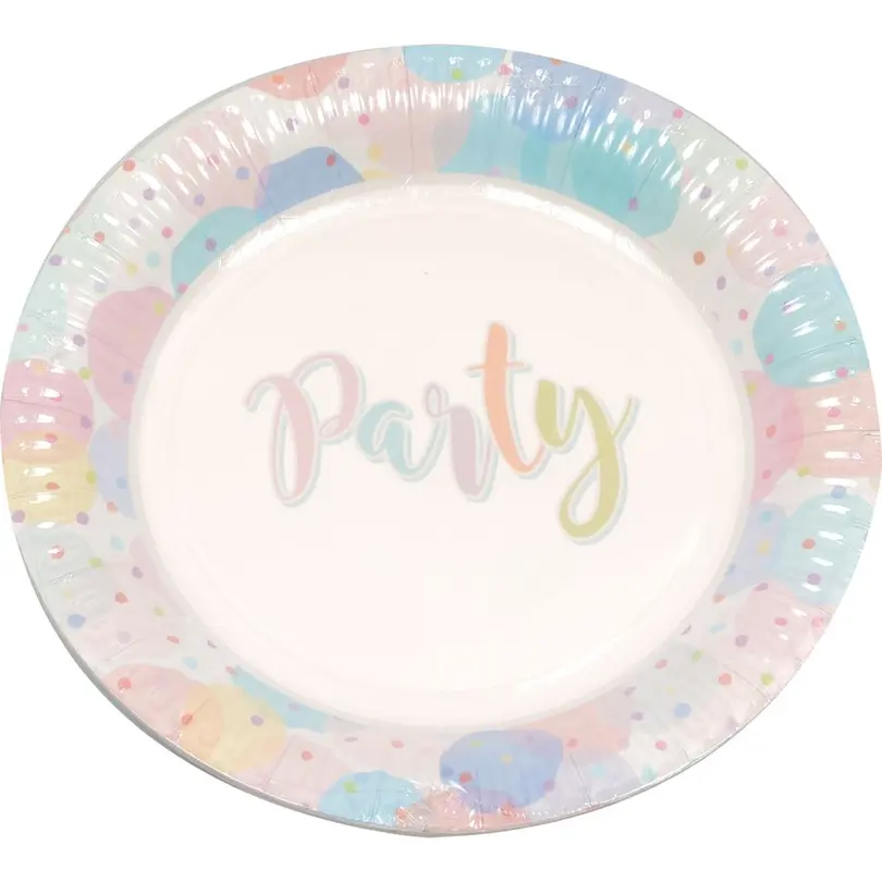 Flacher Teller 8er-Set Party