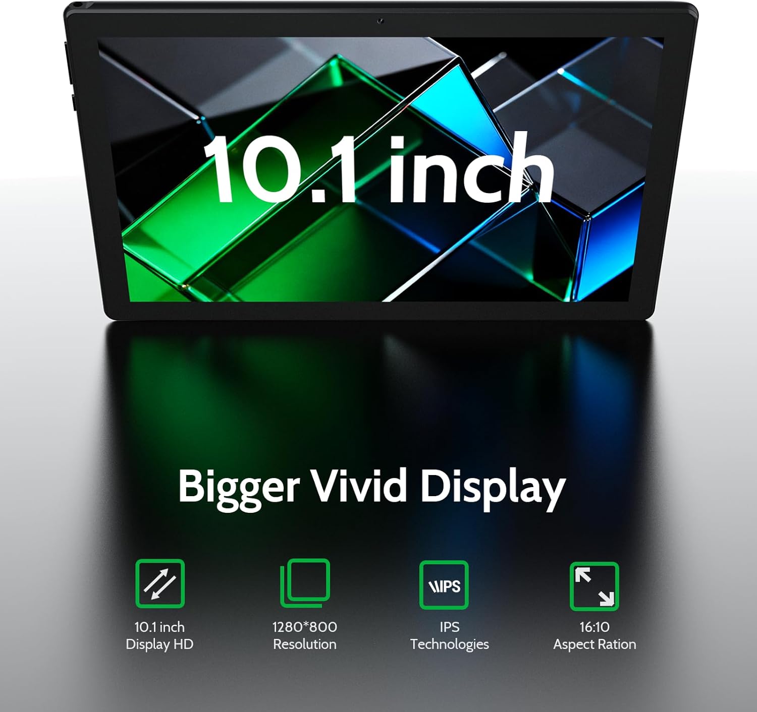 DigiLand Android 15 Tablet,10.1 Android Tablets with Octa-core Processor 6GB RAM+64GB ROM(Support Expand TF) 2MP Front/5MP Back Camera,6000 mAh Battery,2025 Android WiFi Tablet-Black (6+64GB)