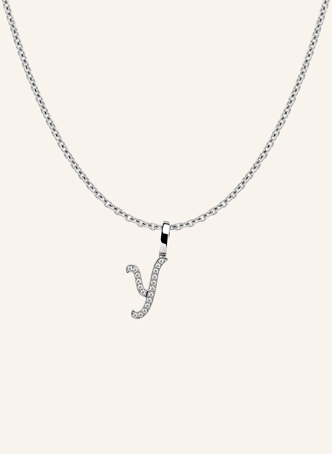 CADA Kette TINY DIAMOND LETTER Y