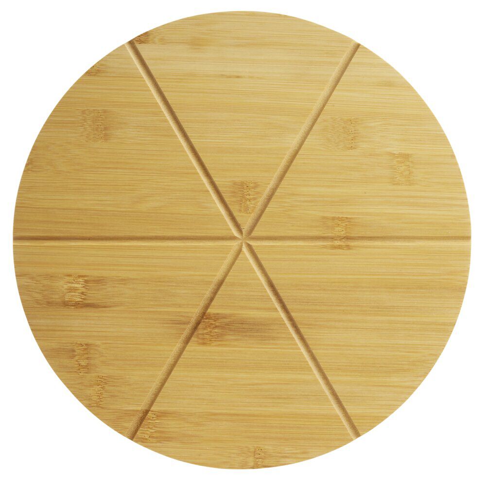 Planche à pizza bambou 6 parts prédécoupées Ø31cm