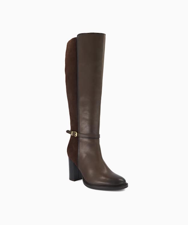 Secrets Brown - Heeled Knee-High Boots