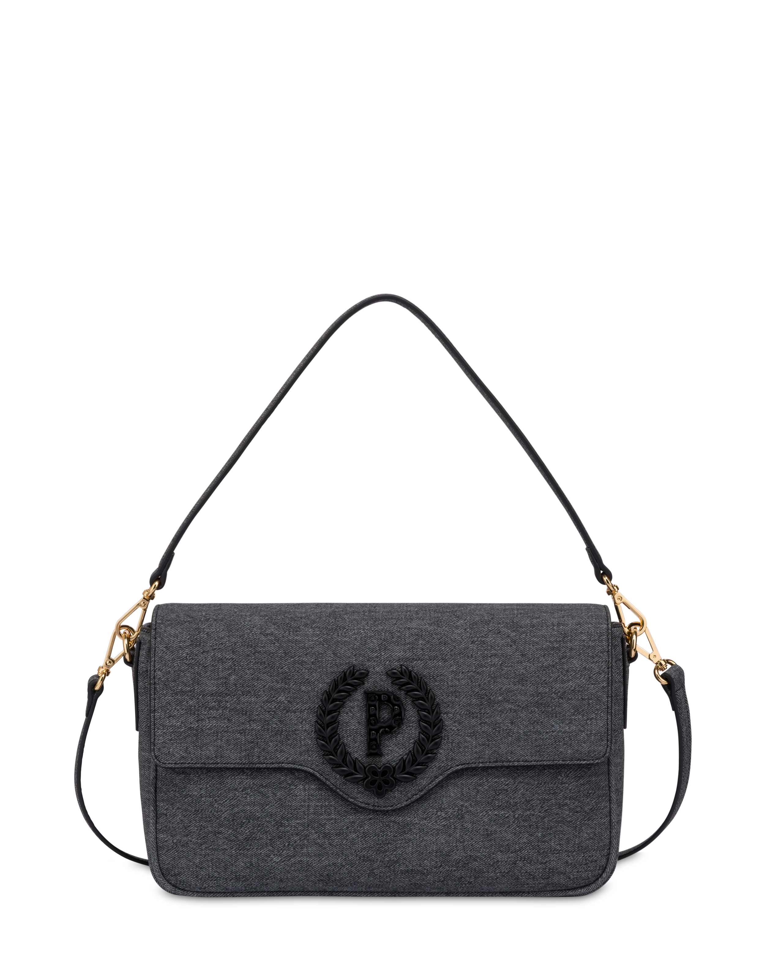 Candy Bag In Denim Grigio/nero