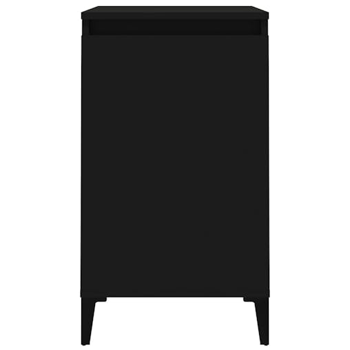 NNEVL Bedside Cabinet Black 40x35x70 cm Engineered Wood