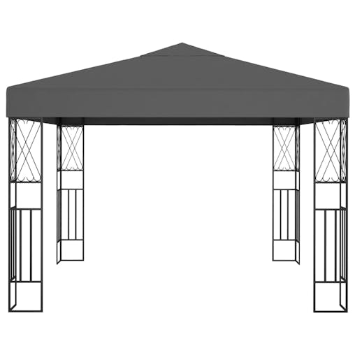 NNEVL Gazebo 3x3 m Anthracite Fabric