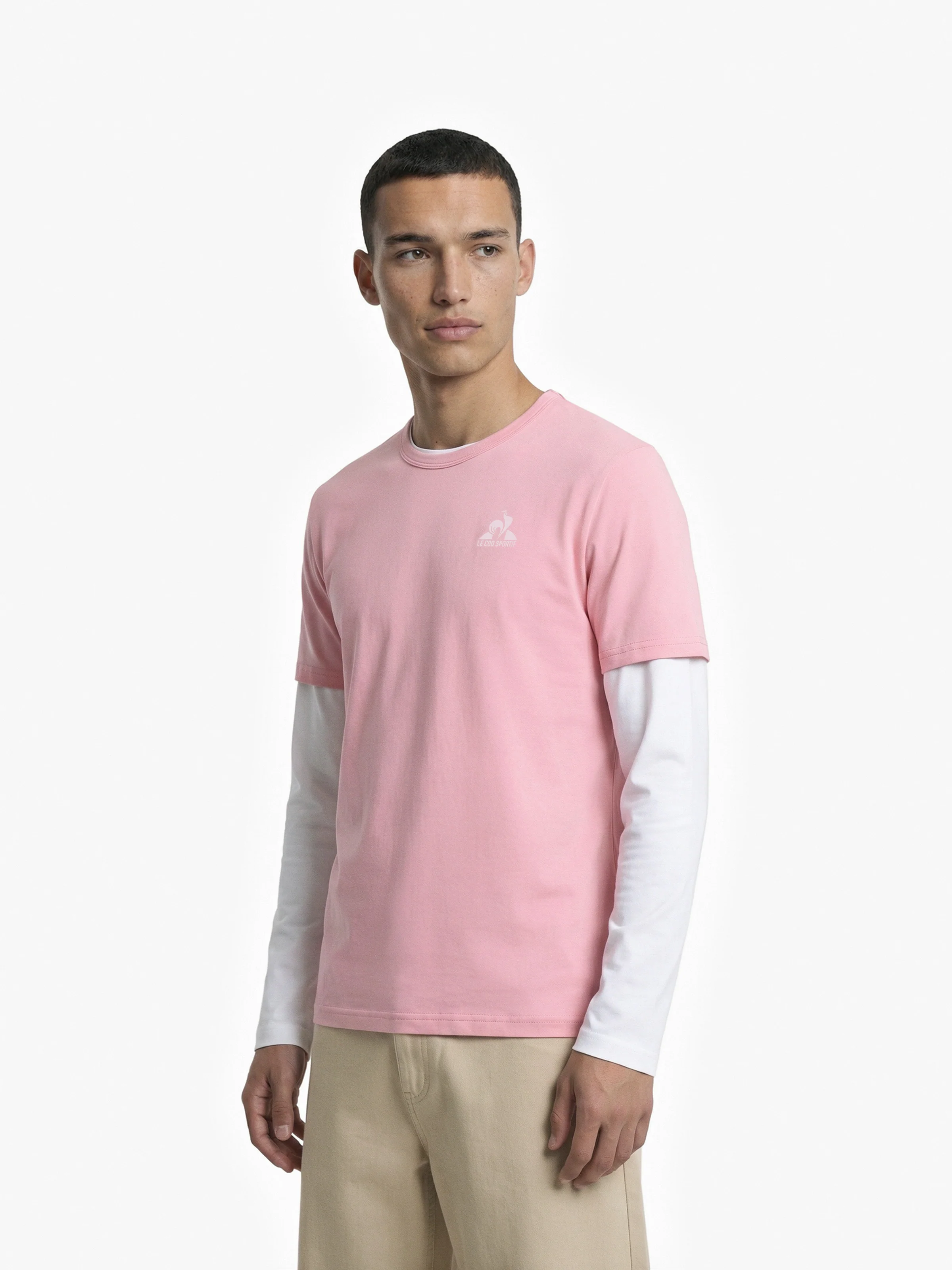 2510630-MONOCHROME Tee SS N°3 M pink icing | T-shirt Homme