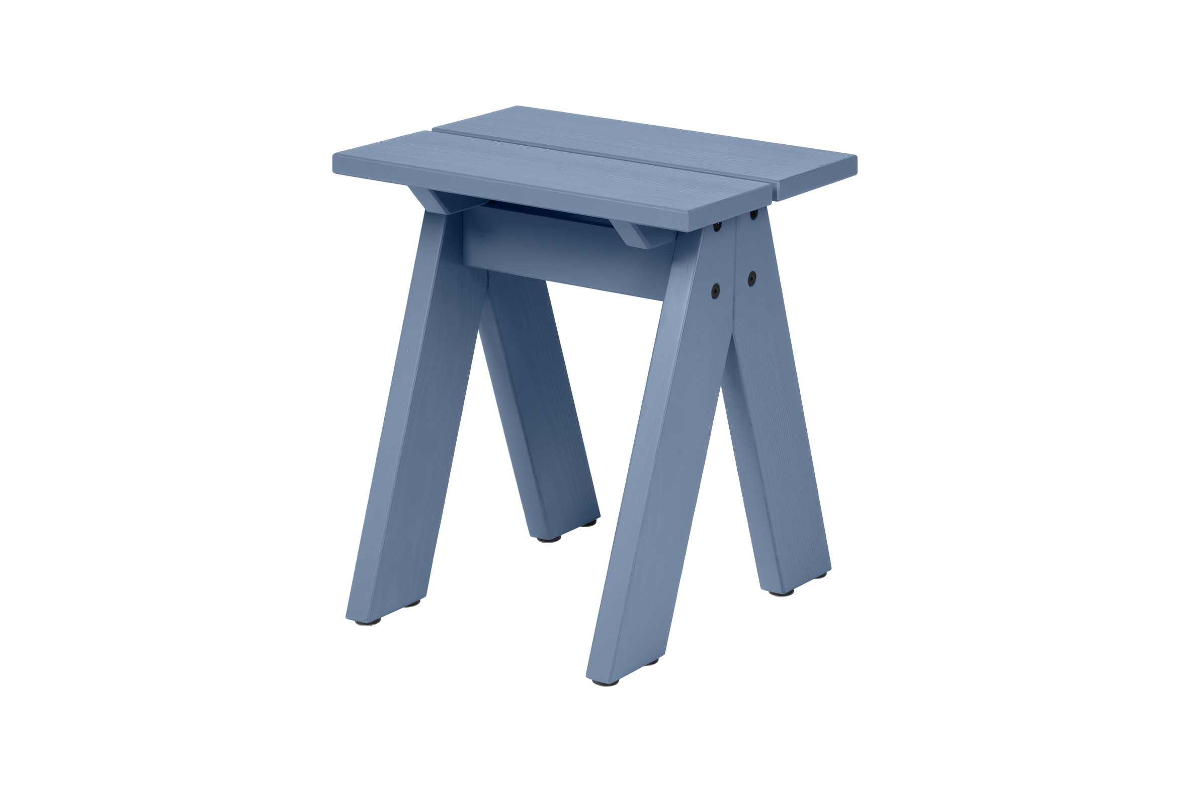 noo.ma Navo Stool - Outdoor kruk dennenhout, Frosty Blue