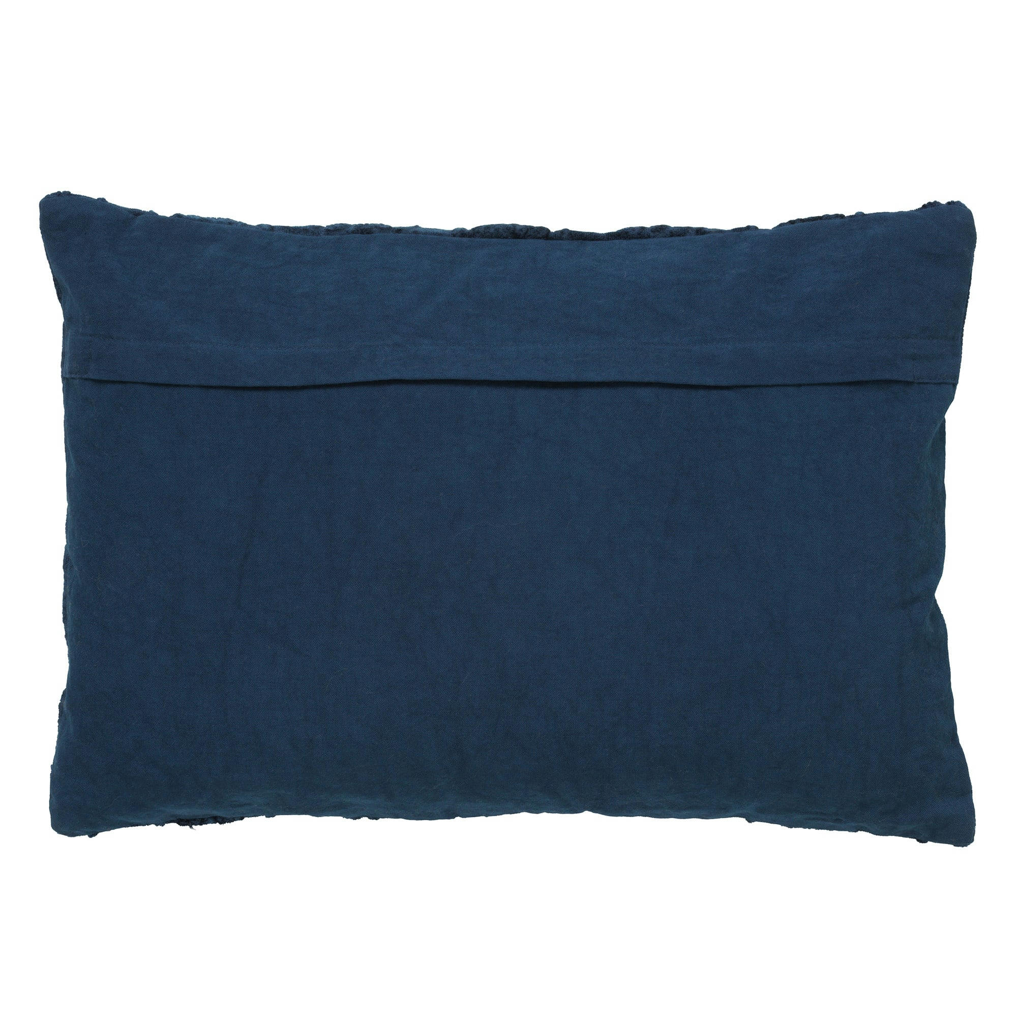 AMAR - Coussin - bleu en coton 40x60 cm avec motif fleuri