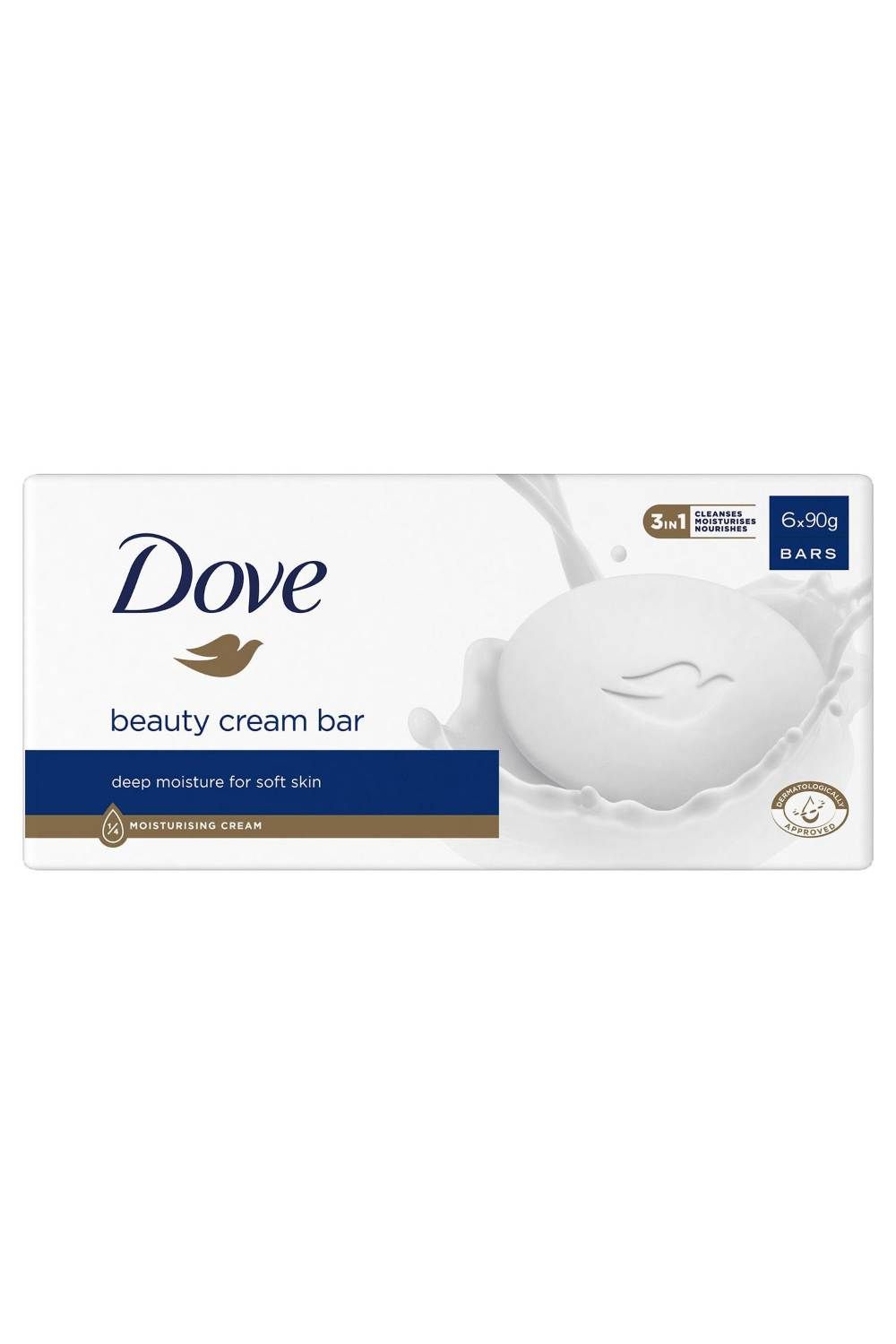 Dove Beauty 'Cream Bar' Deep Moisture, 90g, 6pk