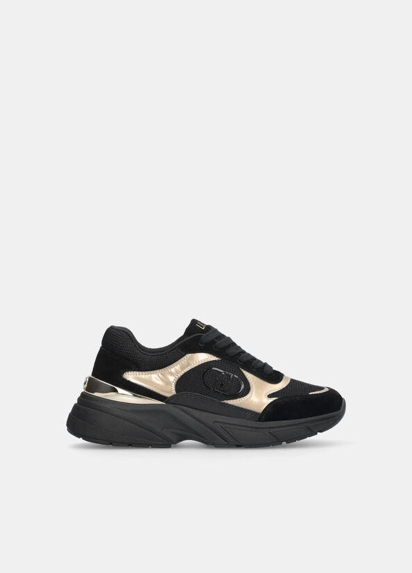 Sneakers in suede e mesh
