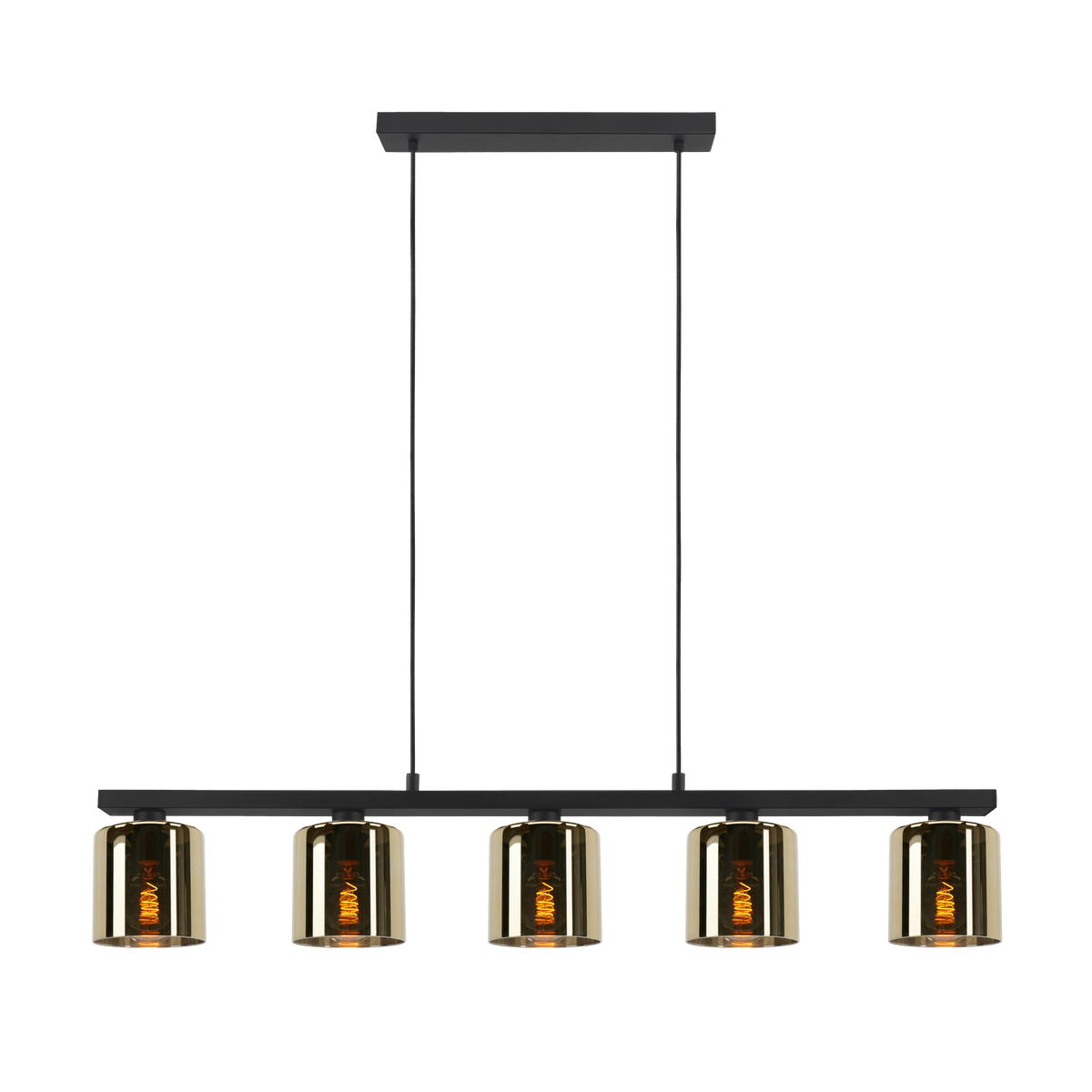 EGLO hanglamp Cadley - e27 - 121 cm - goudkleurig glas