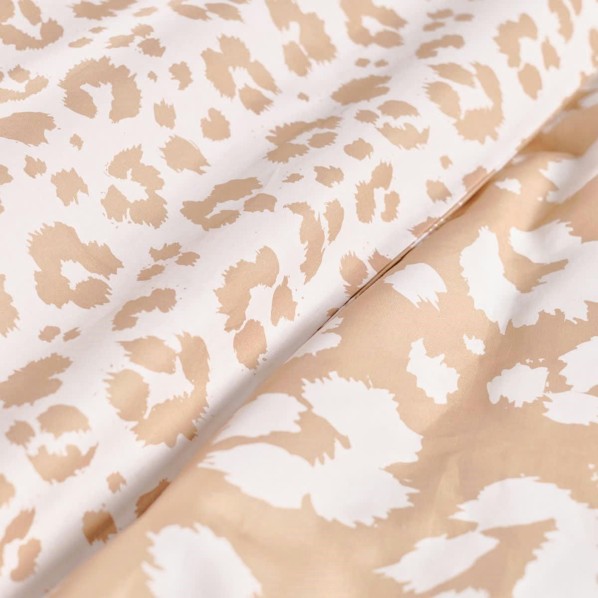 SUNSHINE ROSA - Parure de lit imprimé en coton beige 220x240