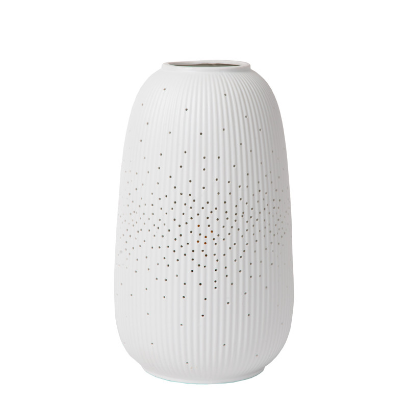 Lampe de table Flores blanche Ø 14 cm E14 25 W LUCIDE