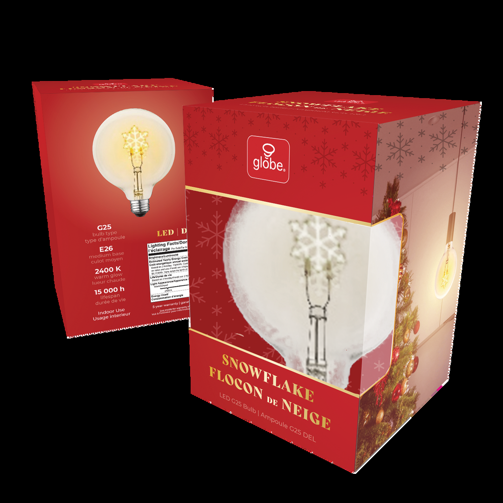 Globe LED Snowflake Bulb