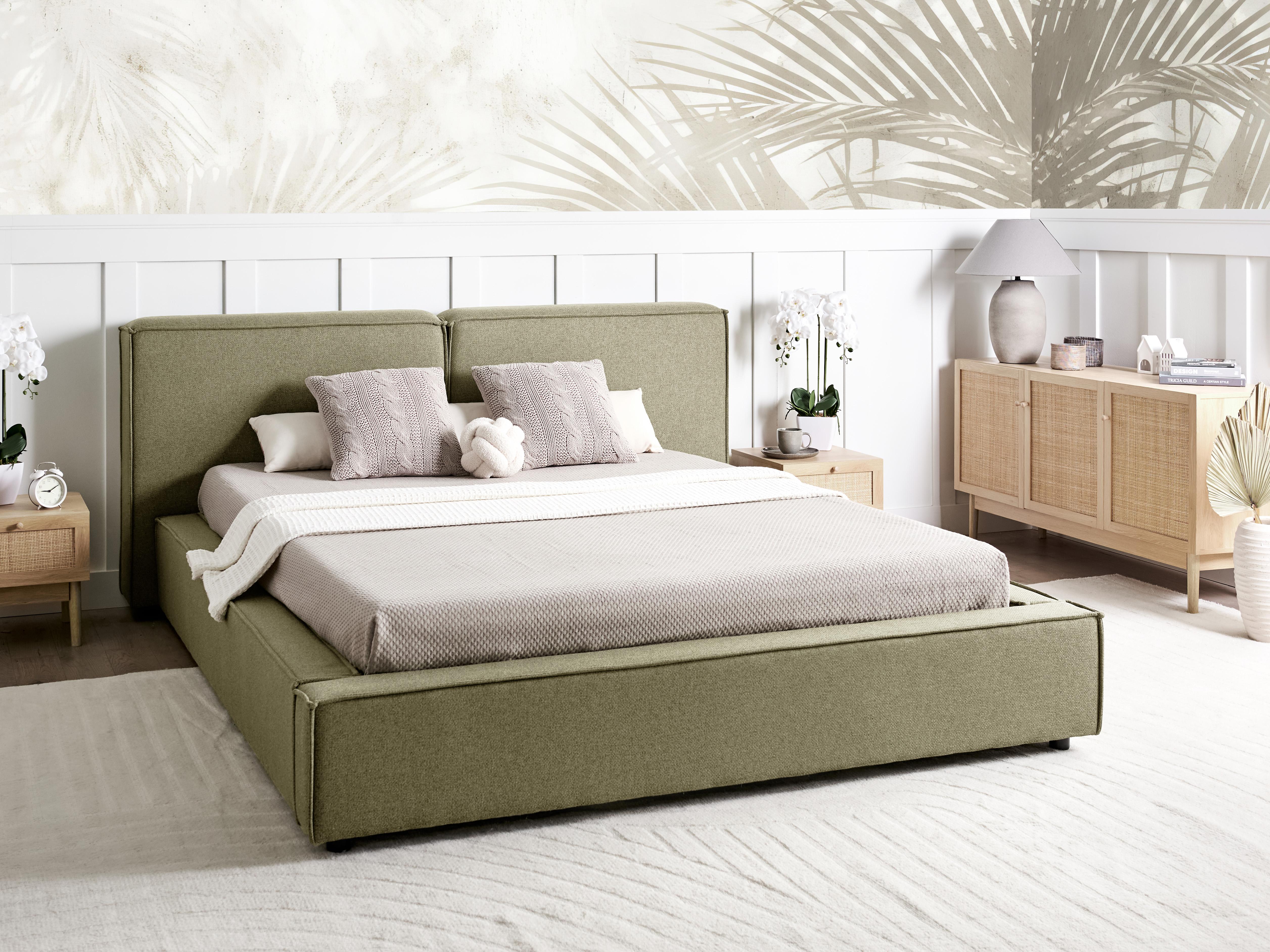 Waterbed Fabric LINARDS 160 x 200 cm (EU King Size) Olive Green