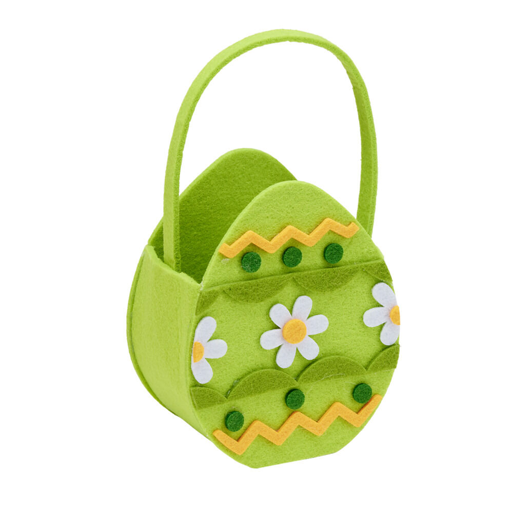 Panier en feutrine Pâques 15x7xH14,5cm (5 modèles)