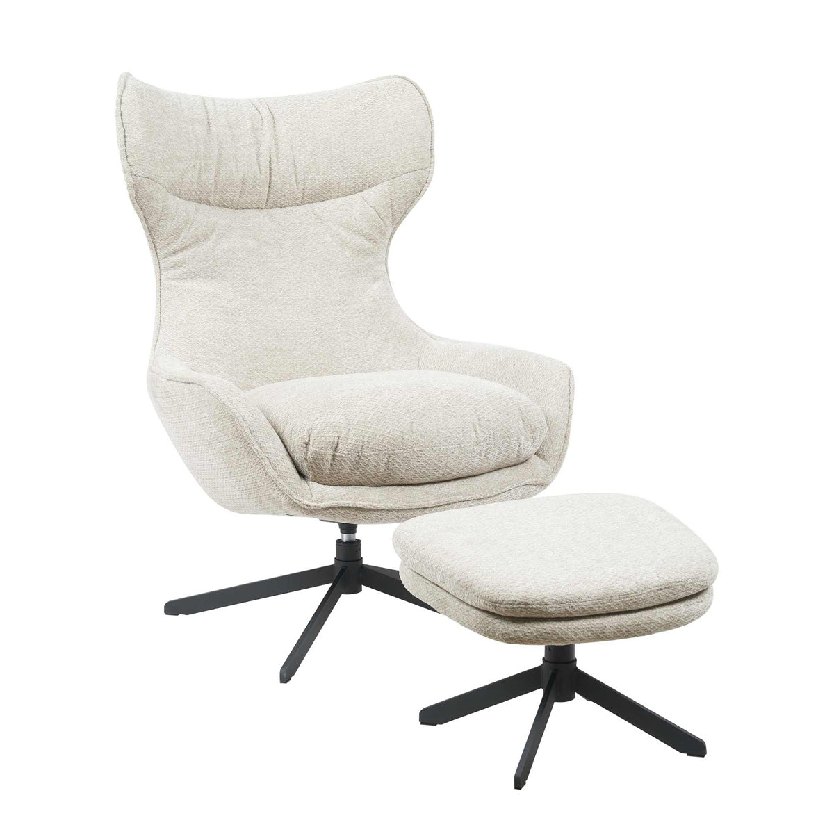 StarFurn Fauteuil Olivia - Taupe Stof - Draaibaar