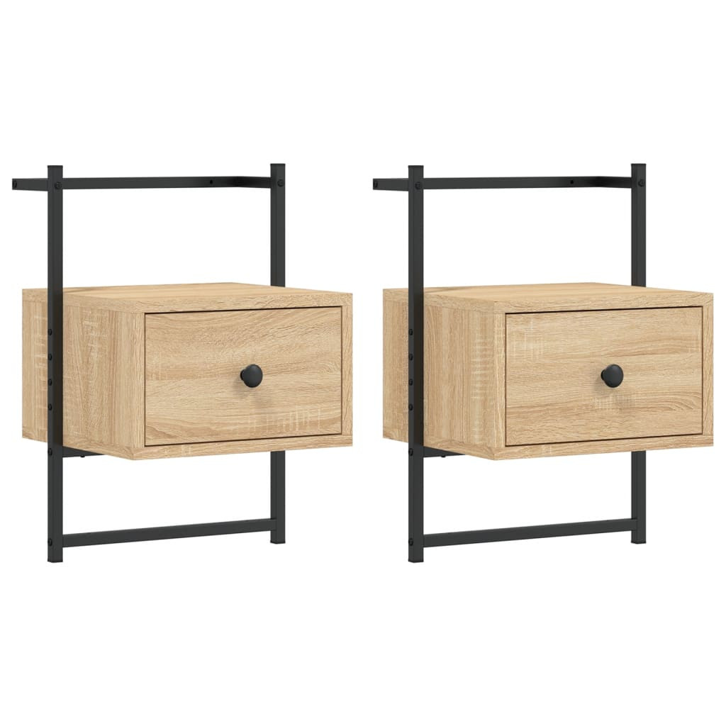 2x Szafka Nocna Wisząca Komoda Stolik Nocny Do Sypialni 35x30x51 cm