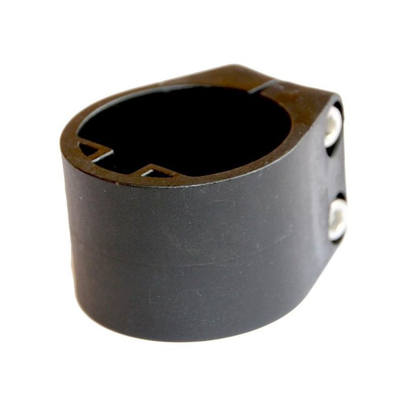 Collier milieu et fin plastique pour poteau profilé noir Ø 48 mm GIARDINO
