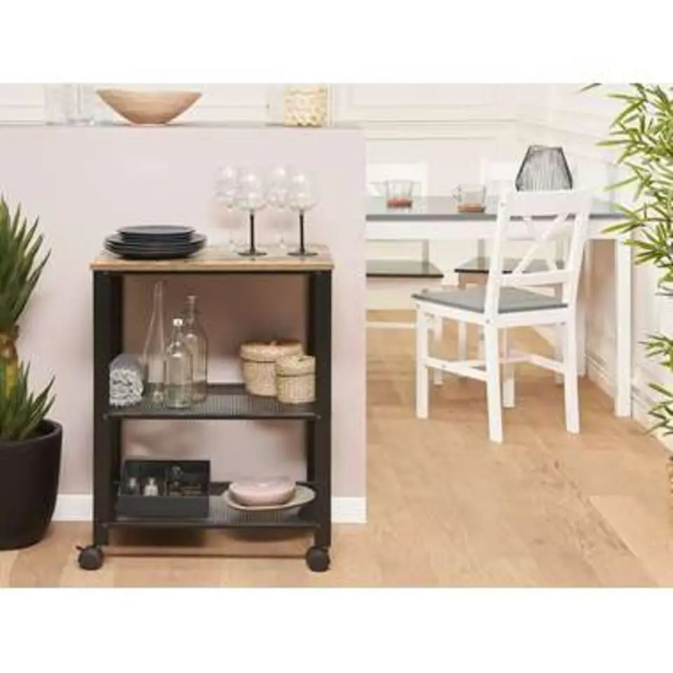 BOLZANO - Keukentrolley - Zwart - Spaanplaat