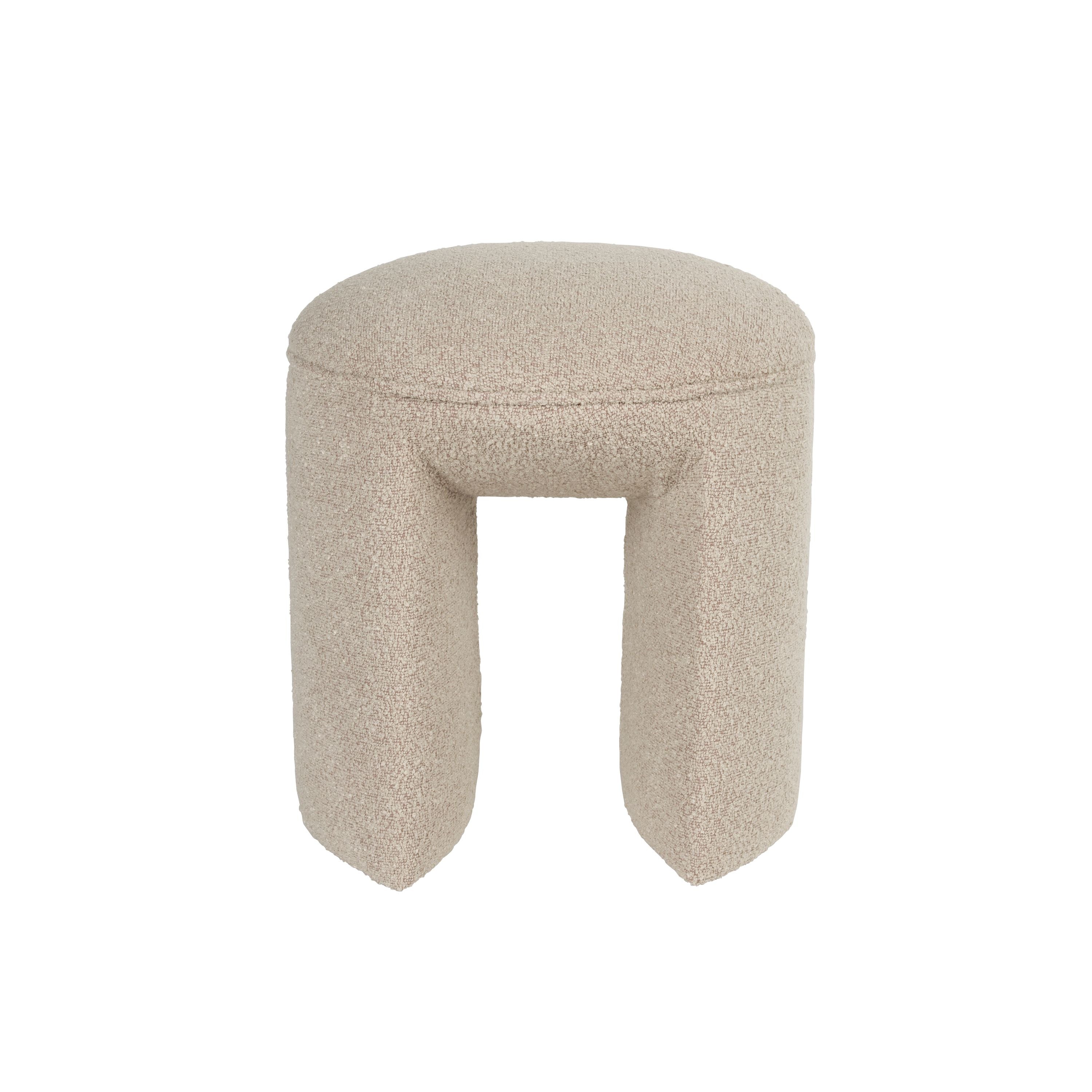 Housecraft Living Noxx Kruk/ Poef Teddy stof Beige