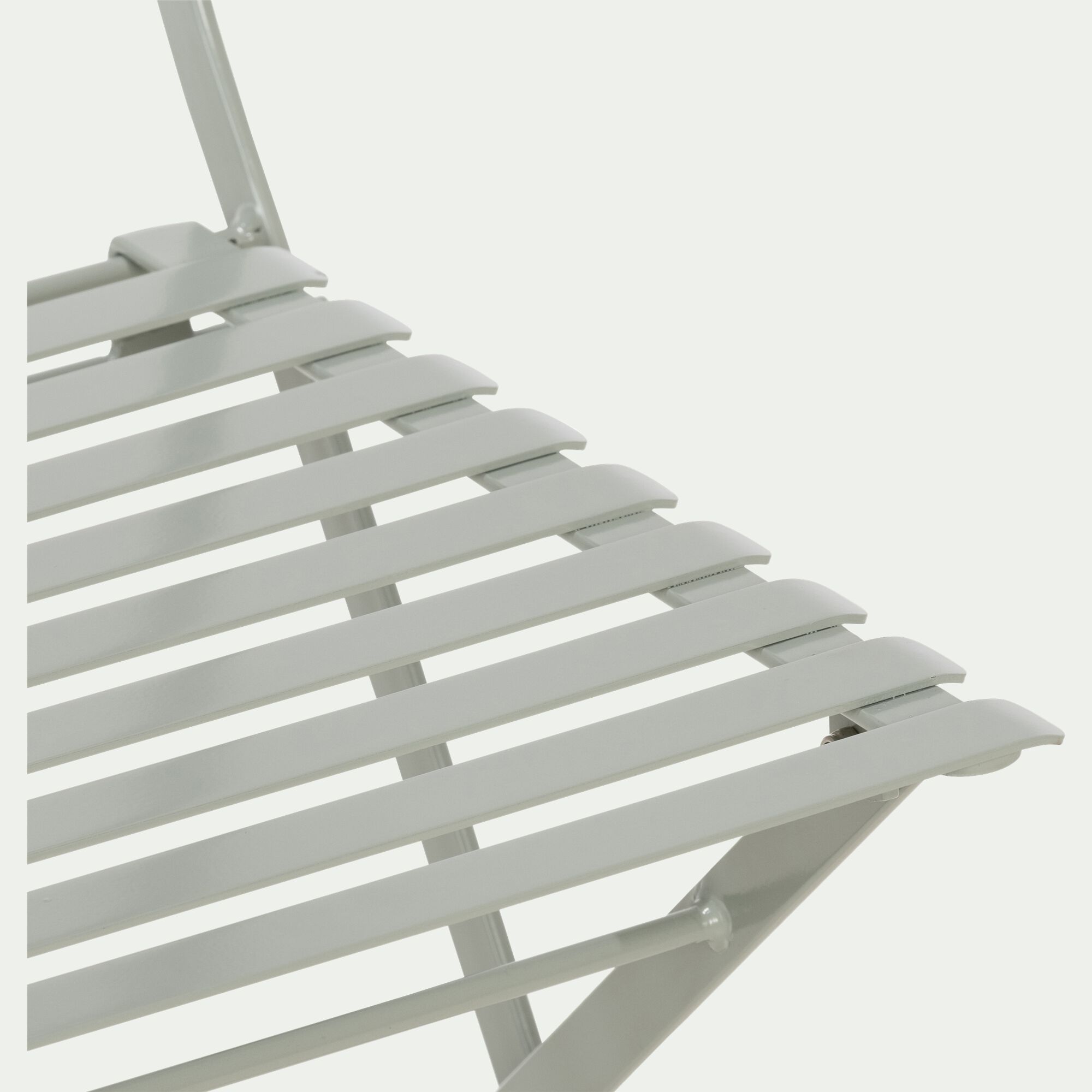 CERVIONE - Chaise de jardin pliante en acier - vert olivier