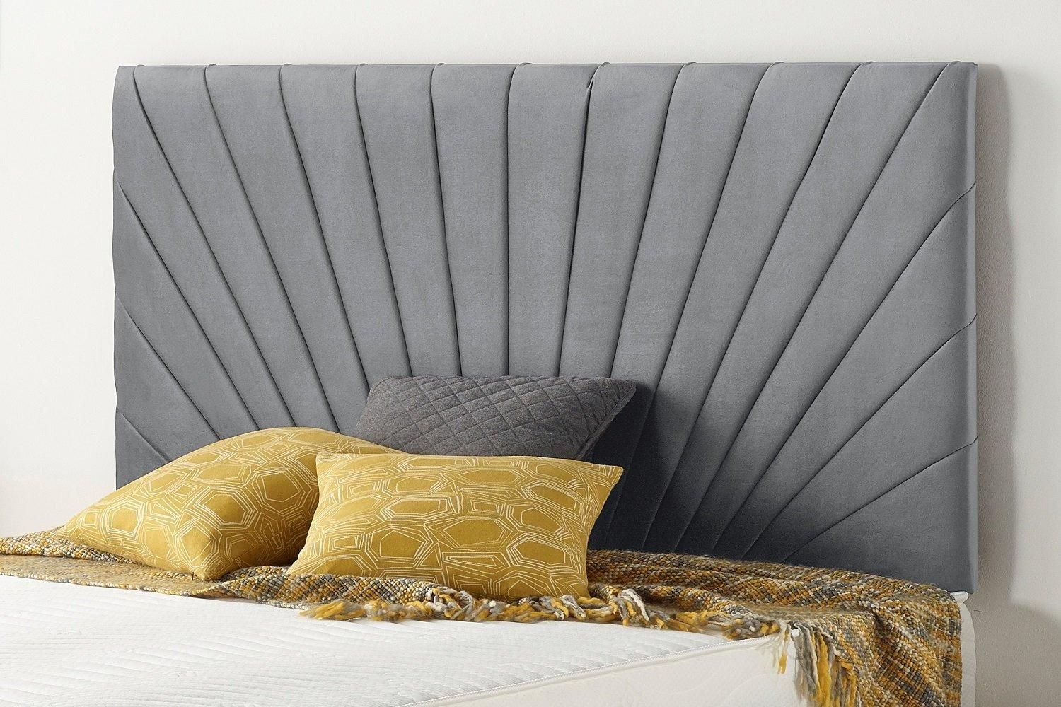 Somnior Platinum Divan Bed Base with Headboard Plush Velvet
