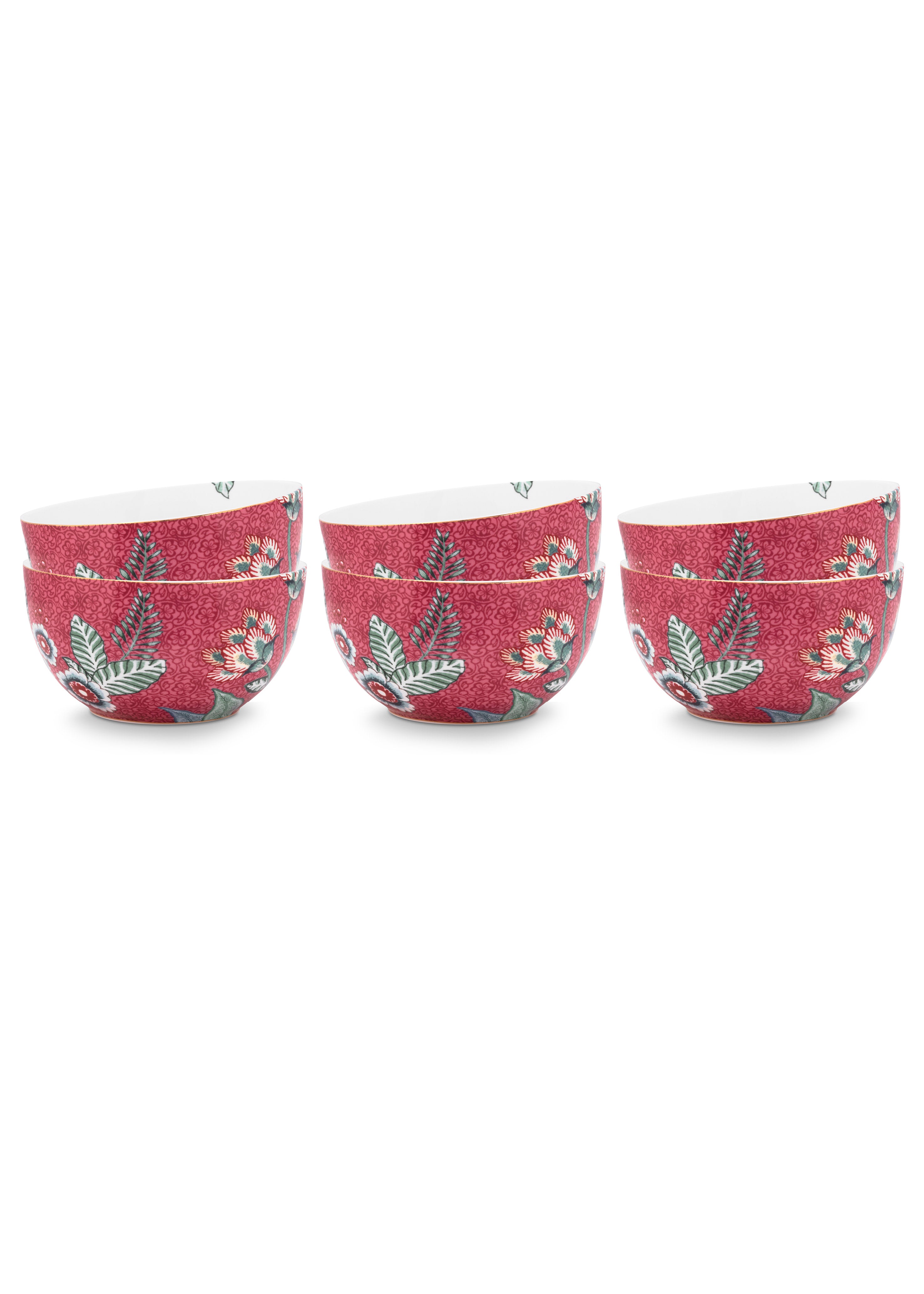 Pip Studio - Flower Festival Kommen - Servies set van 6 - 12cm