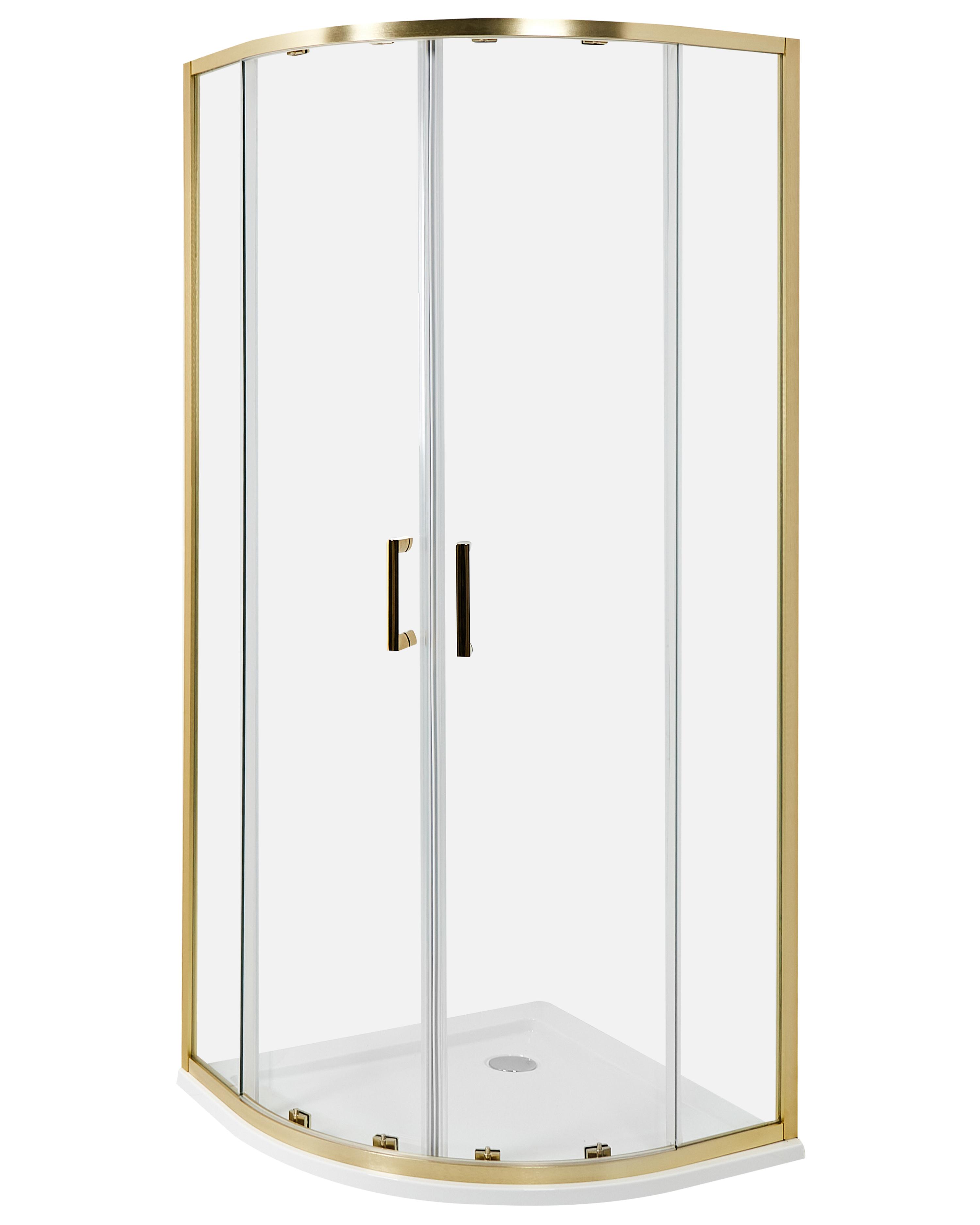 Shower Enclosure JUKATAN 800 x 800 x 1850 mm Gold