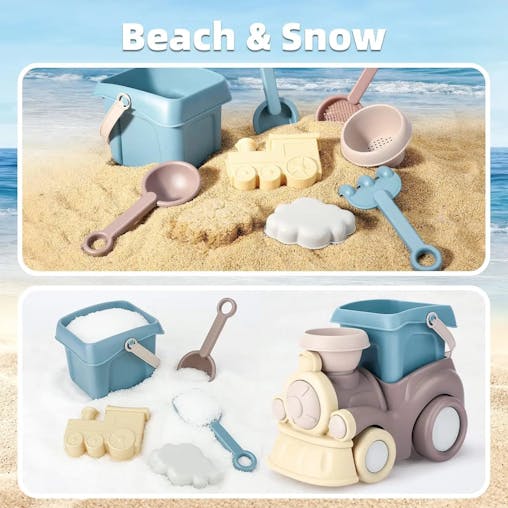 NNEOBA Children's Beach Truck and Princess Tea Set Toys