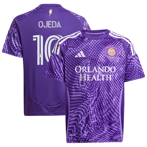 Martín Ojeda Orlando City SC adidas Youth 2025 Perfect Storm Replica Player Jersey - Purple