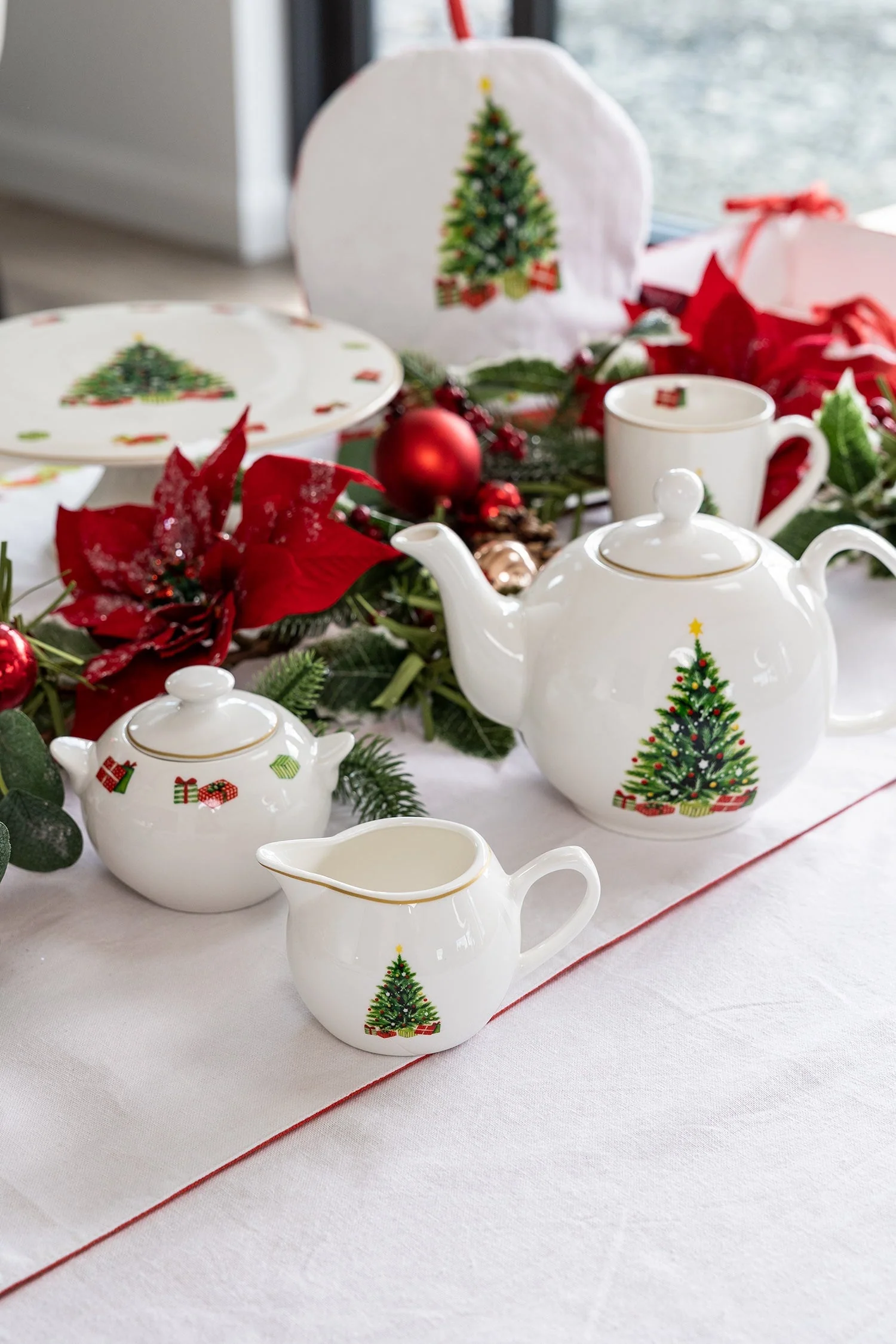 Christmas Tree Sugar & Creamer Set