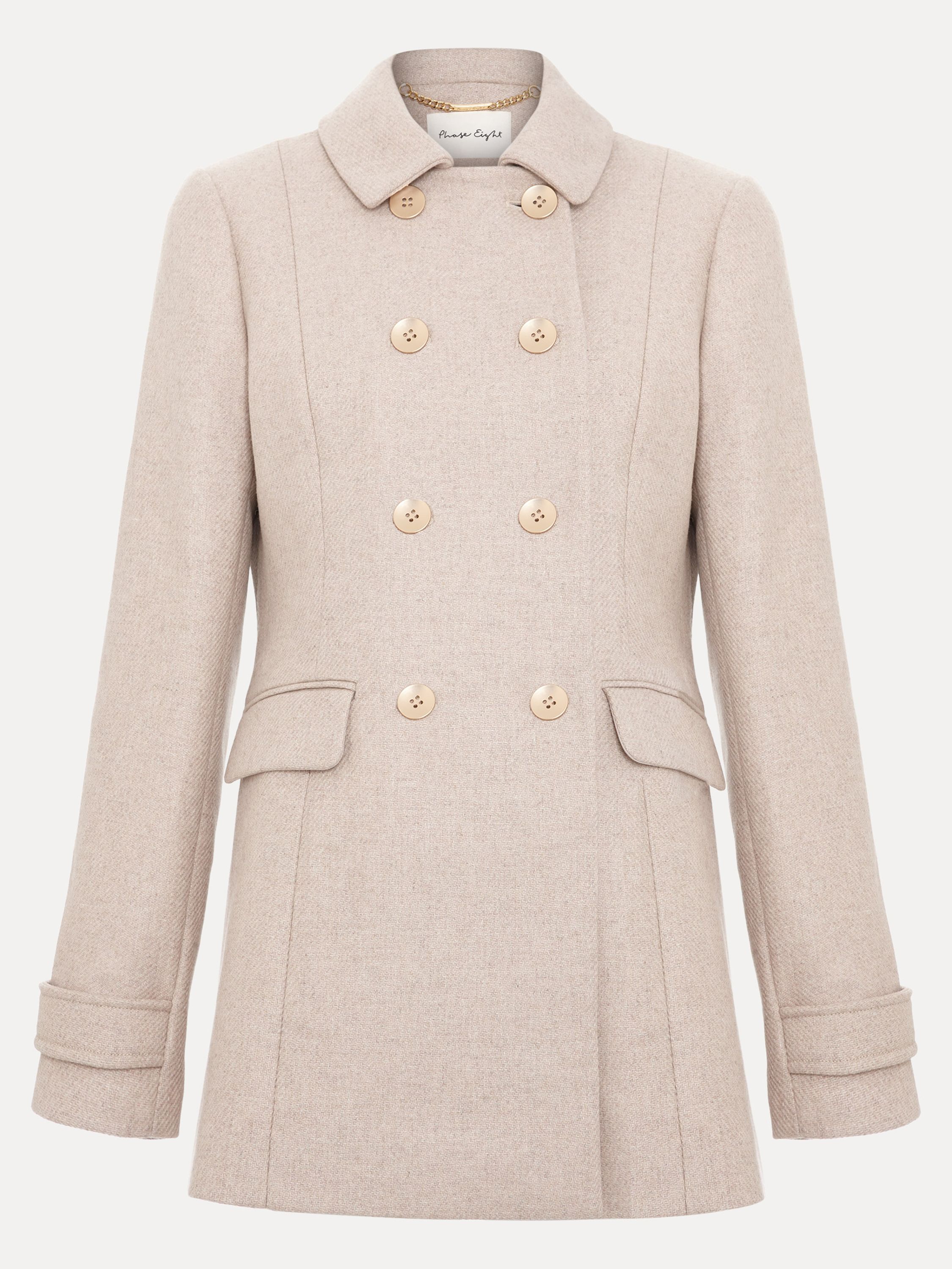 Phase Eight Aurelie Wool Long Sleeve Peacoat