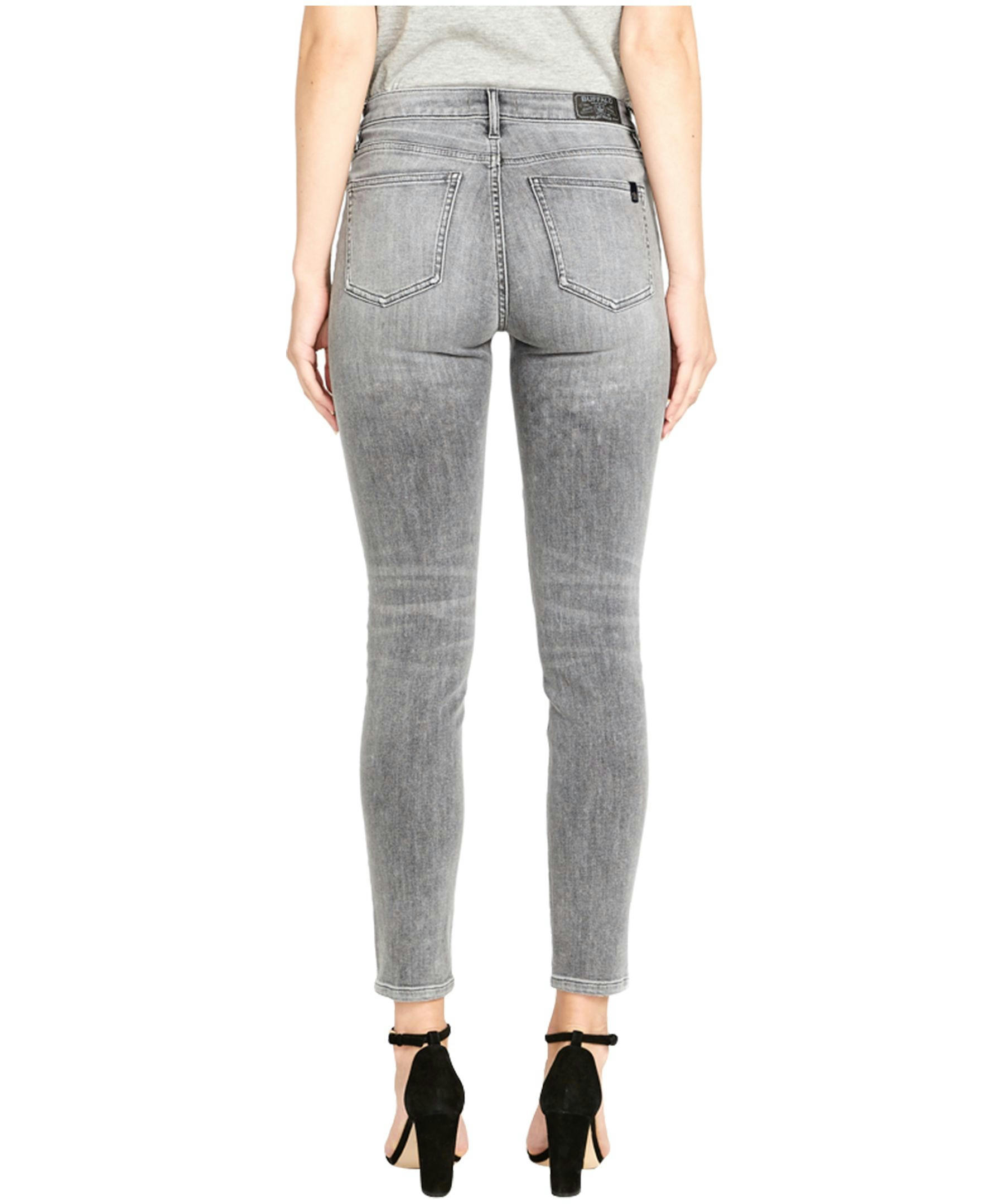 Buffalo Women's Alexa Mid Rise Super Skinny Jeans Light Grey -
