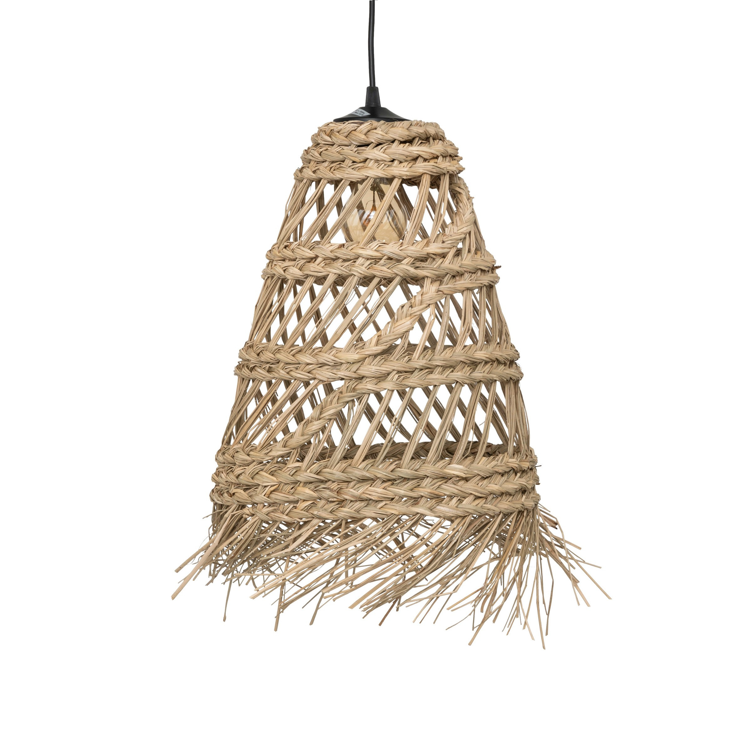 Lampa wisząca pleciona ze słomy LAHYS, Ø 28 cm