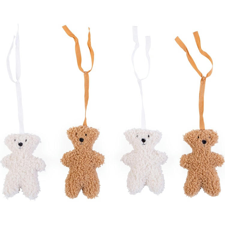 - Jouets pour arche d'activités Teddy beige et écru (4 pièces)