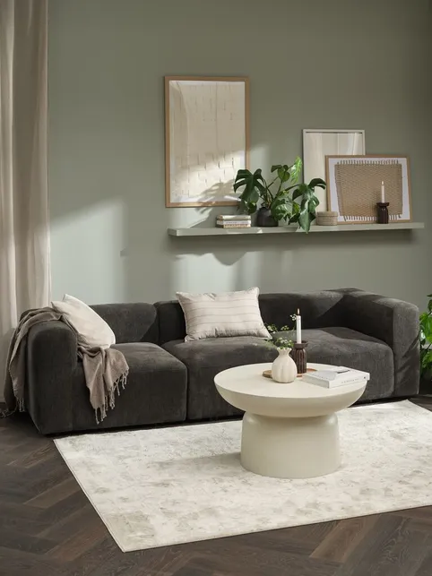 Modulsofa SKEJBY 3-pers. mørkebrunt stof