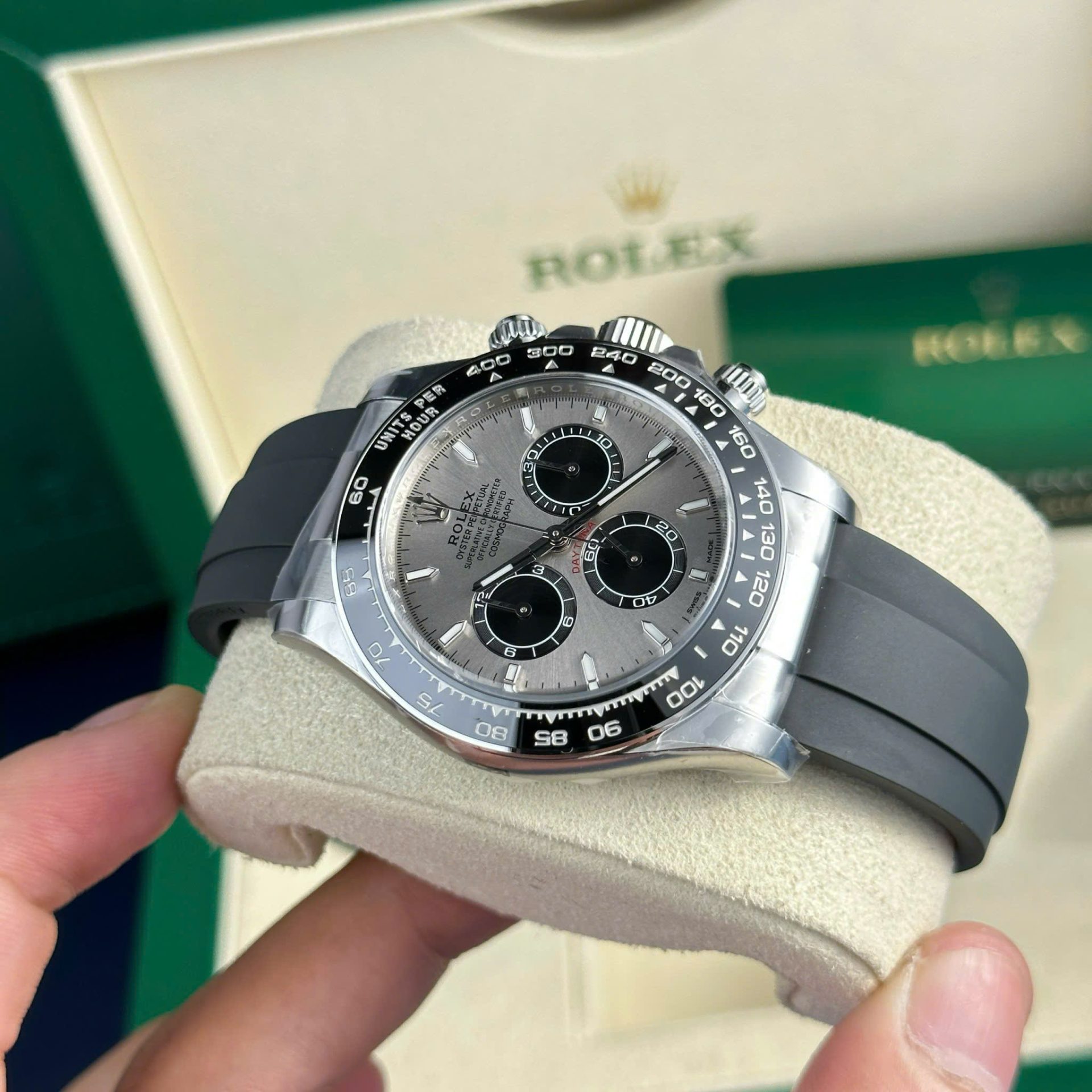 Rolex Daytona 126519LN 904L Steel Grey Dial 40mm Oysterflex Super Clone