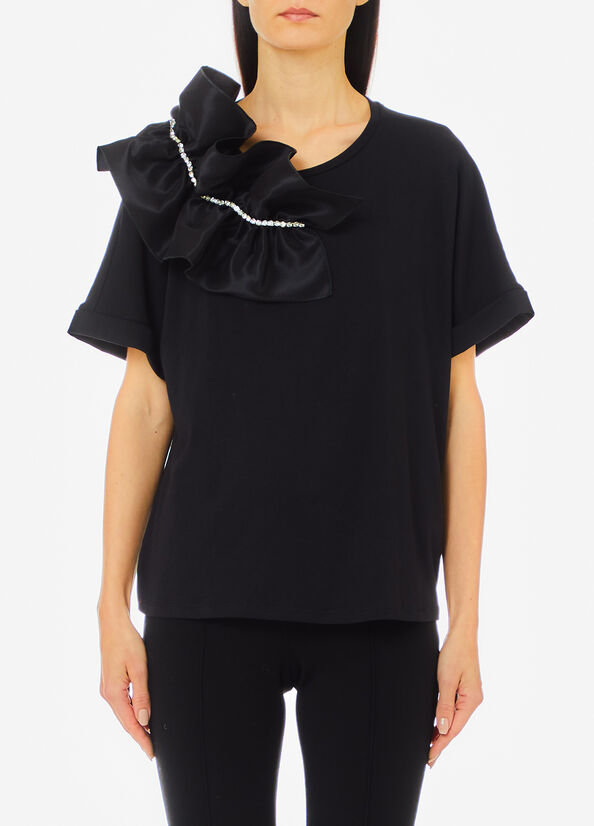 T-shirt con rouches