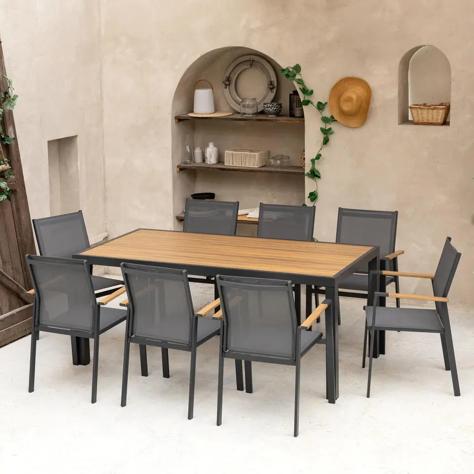 Happy Garden Tuinmeubilair PALERMO - Grijs - Aluminium