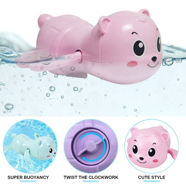 6PC Swimming Clockwork Toy Cartoon Penguin Bathroom Toy Baby Bathroom Toy Set Water Toys For Boys And Girls