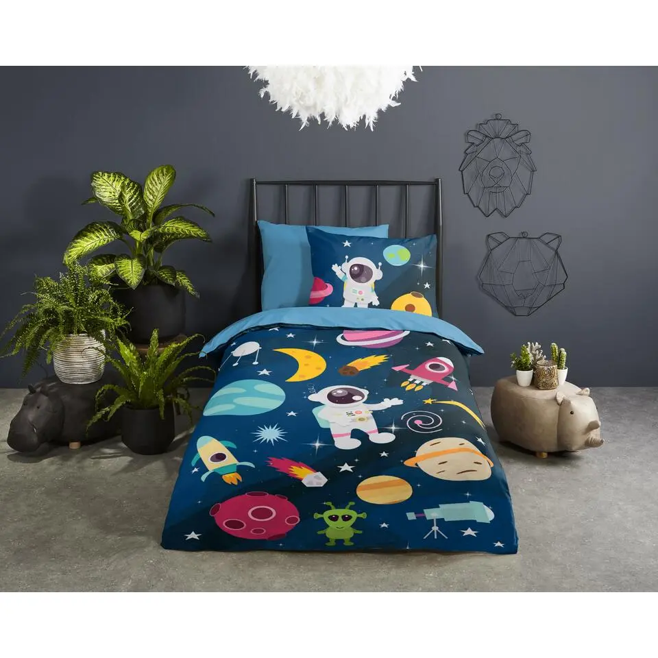 Pure Ruimtevaart Kinderdekbedovertrek Blauw