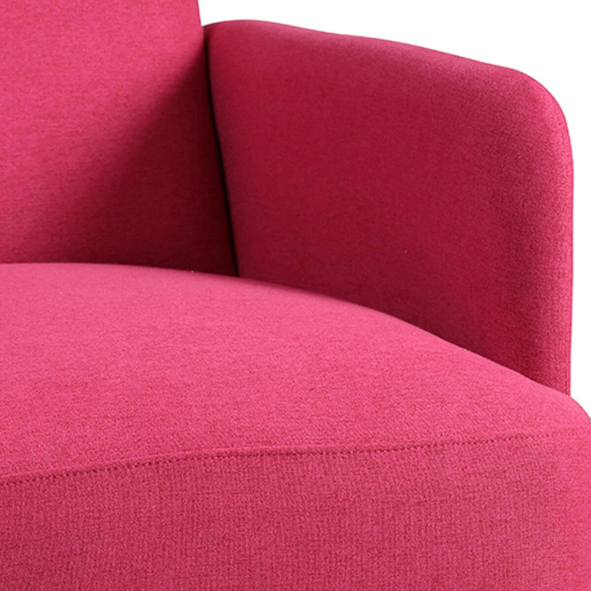 TEODORE - Fauteuil  rembourré tissu rose