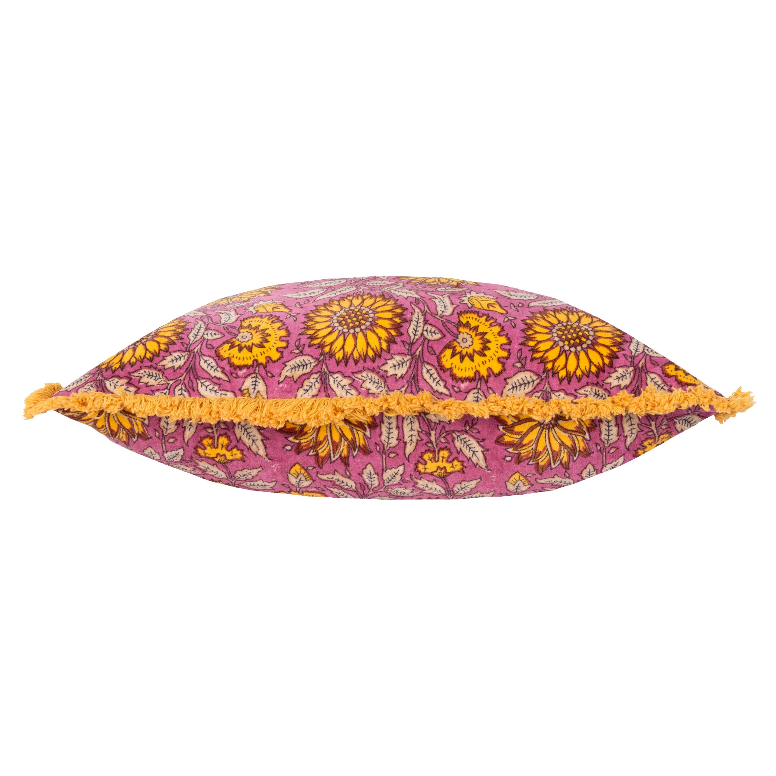 Paoletti Clarendon Floral Cotton Velvet Cushion
