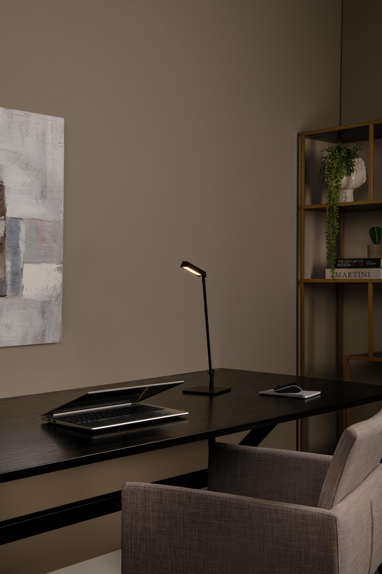 Lucide bureaulamp LAVALE - Geïntegreerde LED - Zwart