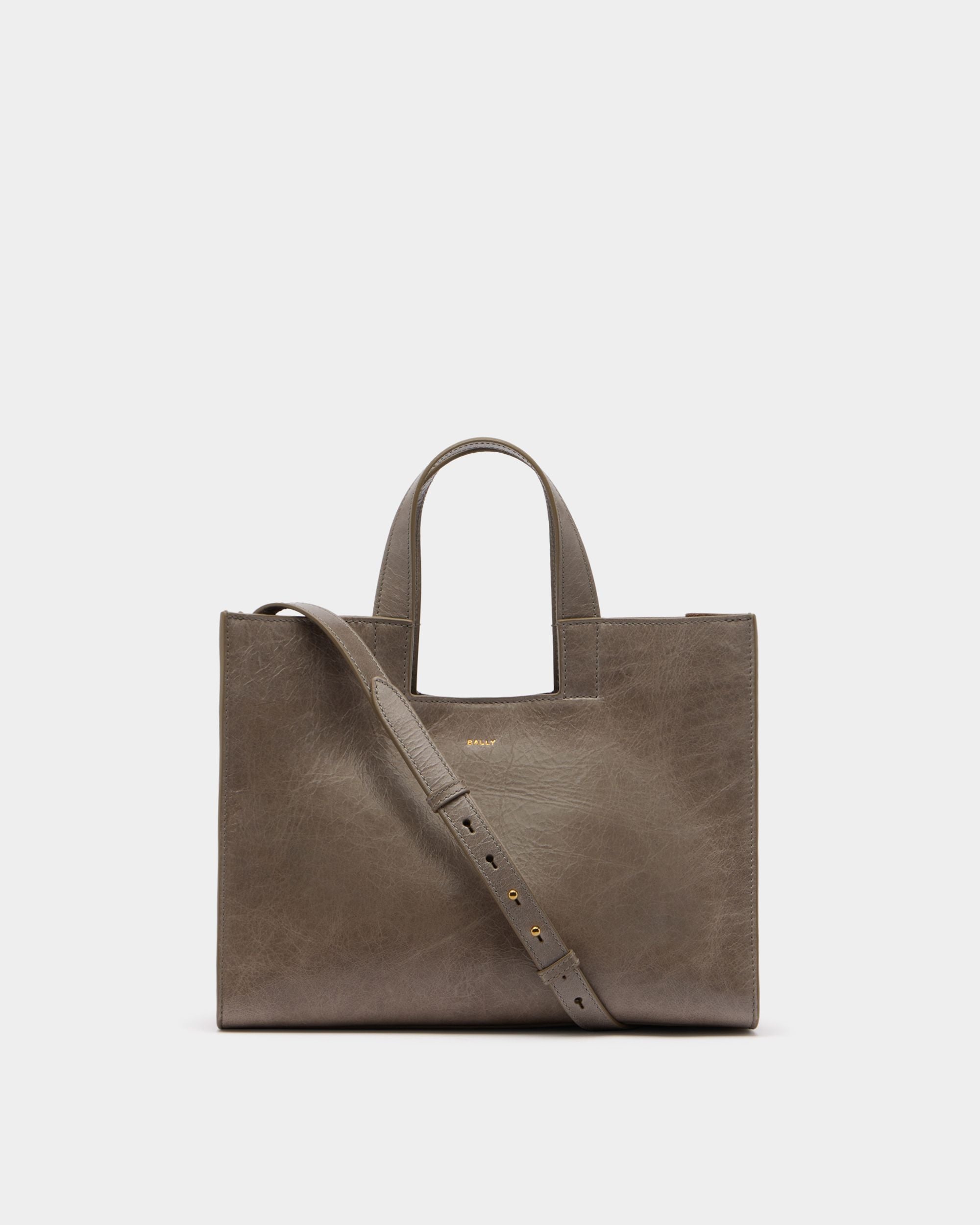 Tragetasche Easy Bally Aus Leder In Taupe