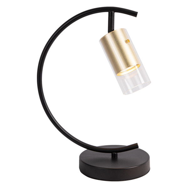 Lampka biurkowazłoto-czarna Ricky 1xGU10x8W wys:36cm Milagro