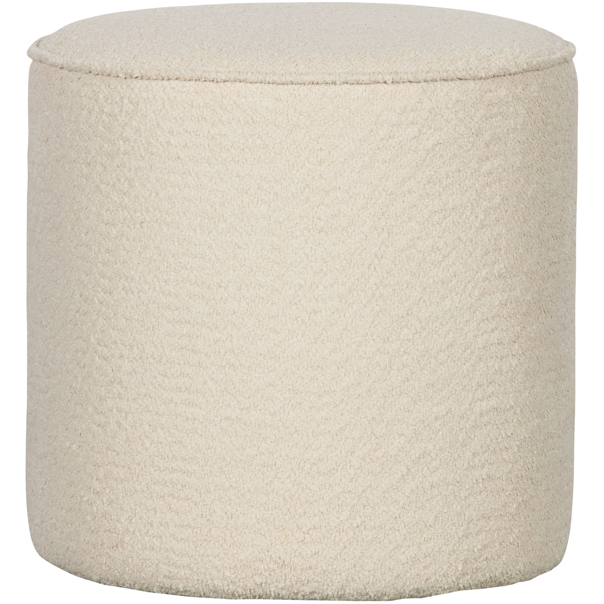 WOOOD poef hoog Sara - Boucle - Creme - 46x46x46
