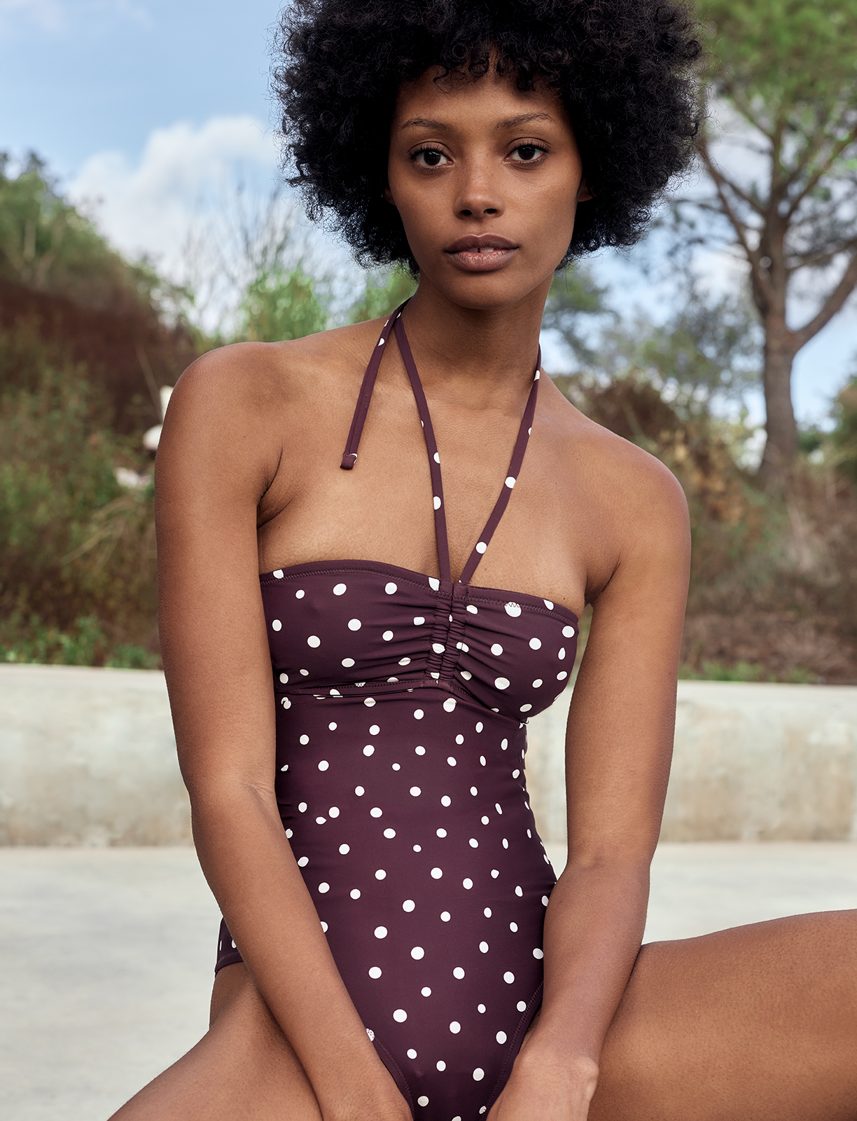 Maillot de bain une pièce tour de cou ALIZEE